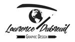 Logo Laurence Dubreuil - Graphic Design - noir sur blanc
